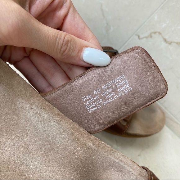 Dansko Rosie Waxy Burnished Leather Sandal Tan size 40 / US 9.5-10 - Picture 10 of 12